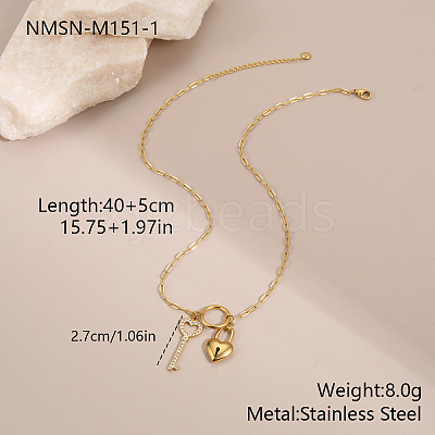 Valentine's Day 304 Stainless Steel Crystal Rhinestone Pendant Necklaces WGE27DF-01-1