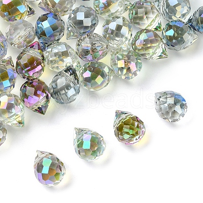 48Pcs 4 Colors Electroplate Glass Beads GLAA-FS0001-89-1