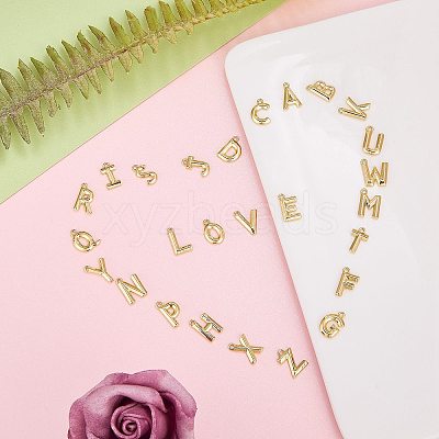 26Pcs 26 Styles Brass Pendants KK-SZ0003-65-1