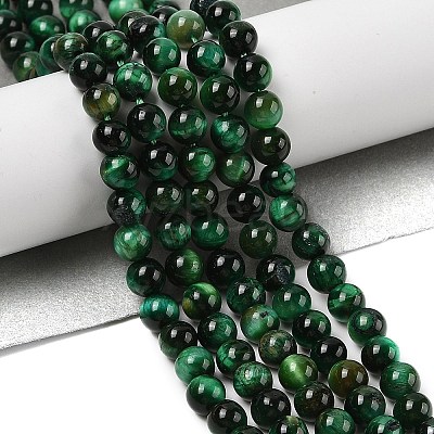 Grade AB Natural Tiger Eye Beads Strands G-B133-A02-6MM-02-1