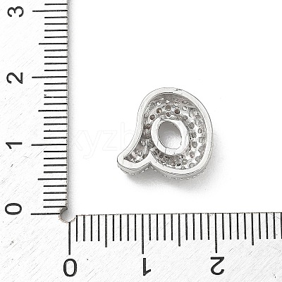 Brass Micro Pave Clear Cubic Zirconia Pendants KK-A300-02P-1
