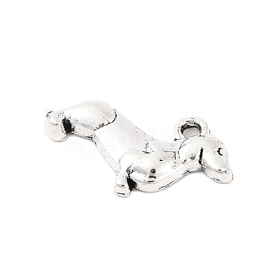 Tibetan Style Zinc Alloy Puppy Pendants TIBEP-R334-013AS-RS-1