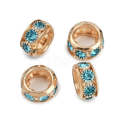 Brass Rhinestone Beads KK-U071-02B-03KCG-1