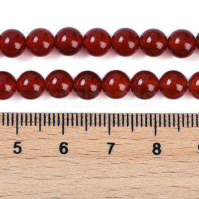 Natural Carnelian Beads Strands G-G338-6mm-01-1