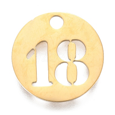 304 Stainless Steel Pendants STAS-F233-18-G-1
