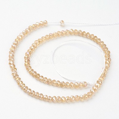 Electroplate Glass Beads Strands X-EGLA-D020-6x4mm-49-1