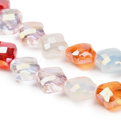 Electroplated Glass Beads Strands EGLA-P067-04A-01-1