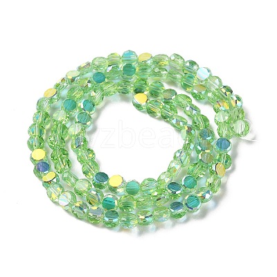 Transparent Electroplate Glass Beads Strands GLAA-Q099-I01-04-1