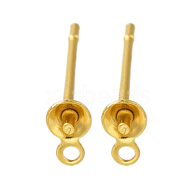304 Stainless Steel Stud Earring Findings STAS-P370-02B-G-1