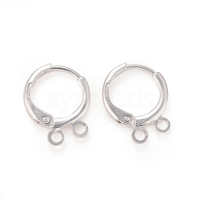 2-hole Rack Plating Brass Leverback Earring Findings KK-D075-05S-RS-1
