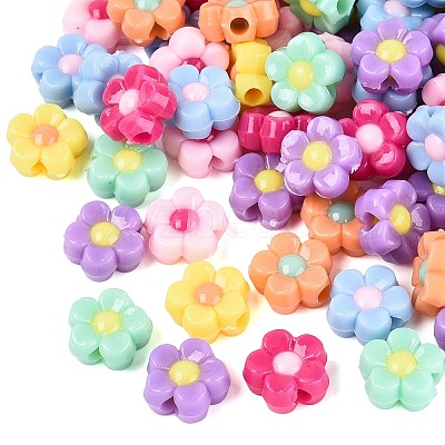 Two Tone Opaque Acrylic Beads OACR-Q203-06-1