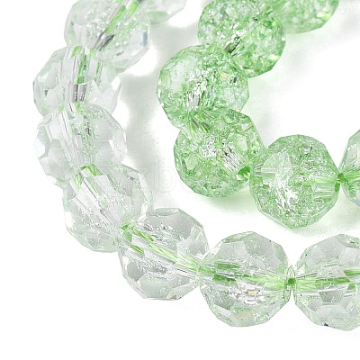 Crackle Transparent Glass Beads Strands GLAA-N068-06A-09-1