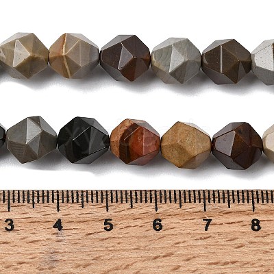 Natural Picasso Jasper Beads Strands G-Z119-A25-03-1
