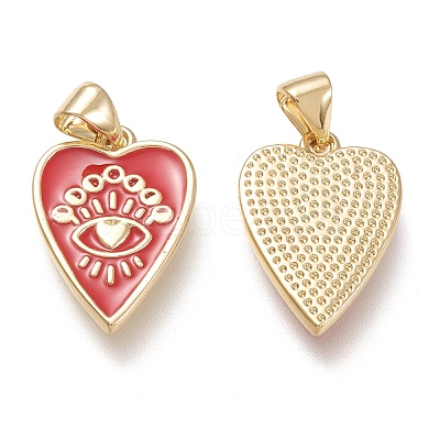 Brass Enamel Pendants LS-ZIRC-F116-10C-G-1
