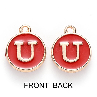 Golden Plated Enamel Alloy Charms ENAM-SZ0001-26C-U-1
