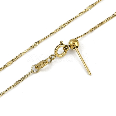 Ion Plating(IP) 304 Stainless Steel Link Chain Necklaces NJEW-H042-03G-1