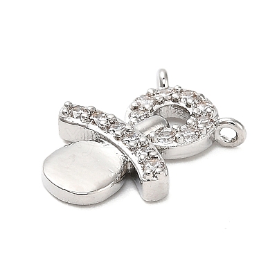 Brass Micro Pave Cubic Zirconia Pendants KK-L229-51P-1