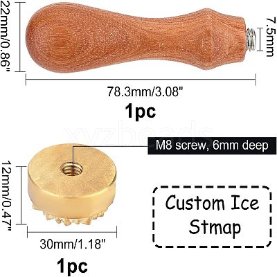 1Pc Brass Stamp Head DIY-OC0004-18E-1