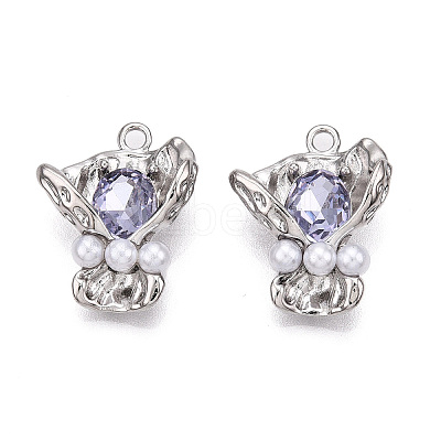 Rack Plating Alloy Rhinestone Pendants PALLOY-P303-09P-C-1