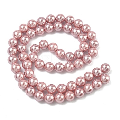 Electroplated Shell Pearl Beads Strands BSHE-G041-6mm-05-1