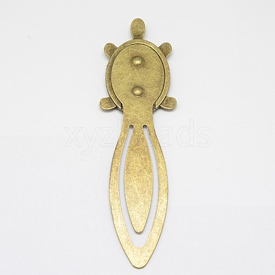 Tibetan Style Tortoise Bookmark Cabochon Settings X-TIBE-S156-AB-NR-1