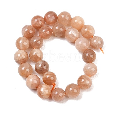 Natural Sunstone Beads Strands G-G342-A02-8mm-1