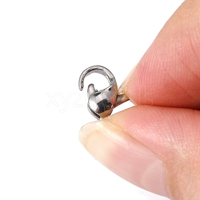 Tarnish Resistant 304 Stainless Steel Lobster Claw Clasps Hand Polished STAS-M262-01-11mm-1