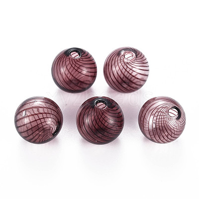 Transparent Handmade Blown Glass Globe Beads X1-GLAA-T012-40B-03-1