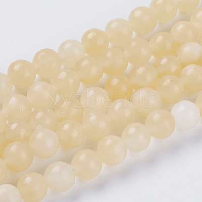 Natural Topaz Jade Beads Strands G-G515-6mm-03A-1