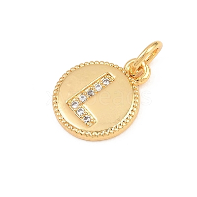 Brass Micro Pave Clear Cubic Zirconia Charms CU-CBA56CE-12G-L-1