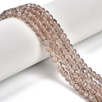Crackle Glass Beads Strands CCG-Q001-4mm-07-1
