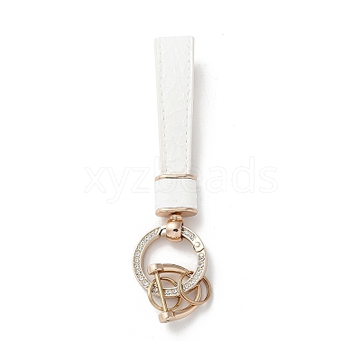 Microfiber & Zinc Alloy & Crystal Rhinestone Keychain KEYC-G062-01D-1