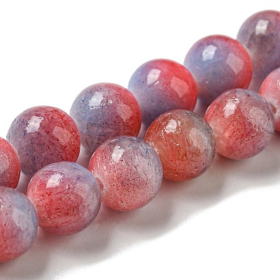 Dyed Natural White Jade Beads Strands G-F764-02D-1