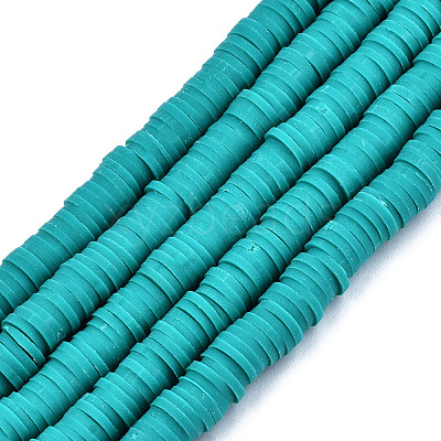 Handmade Polymer Clay Beads Strands CLAY-R089-6mm-116-1