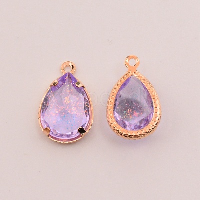 Faceted Resin Rhinestone Pendants RESI-TAC0010-25H-1