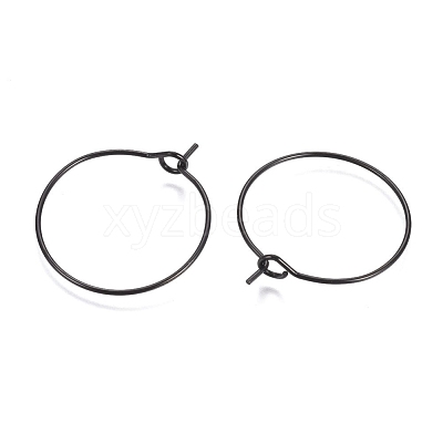316L Surgical Stainless Steel Hoop Earring Findings STAS-G130-03B-21MM-1