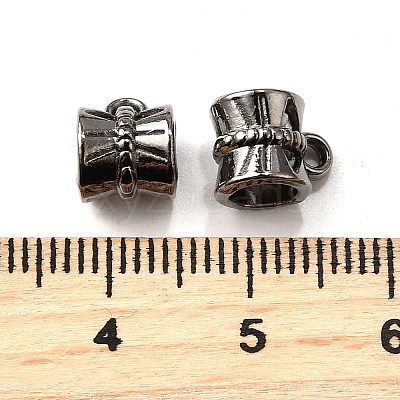 Tibetan Style Alloy Tube Bails TIBE-30047-B-NR-1