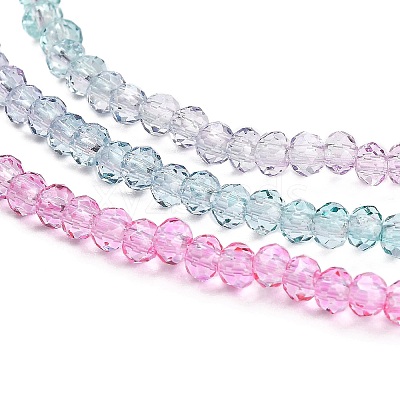 Transparent Painted Glass Beads Strands X1-DGLA-A034-T2mm-A10-1