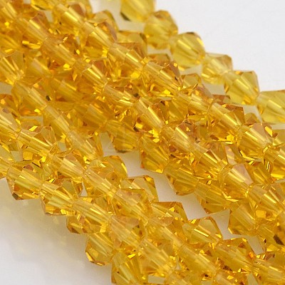 Bicone Glass Beads Strands X-EGLA-P016-4mm-07-1