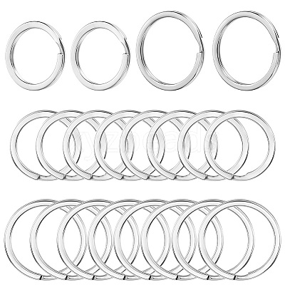 40Pcs 2 Styles 304 Stainless Steel Split Key Rings STAS-CY0001-03-1