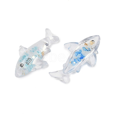 10Pcs Transparent Luminous Acrylic Pendants TACR-FP0001-02C-1