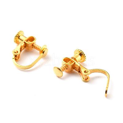 Brass Screw On Clip-on Earring Findings KK-L164-02G-1