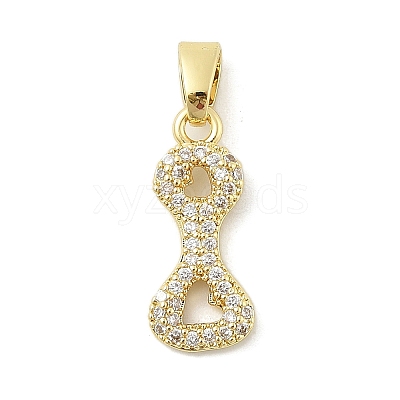 Brass Micro Pave Cubic Zirconia Pendants ZIRC-C012-01G-09-1