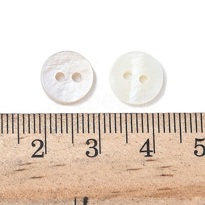 2-Hole Shell Flat Round Buttons X-BUTT-P012-11-1