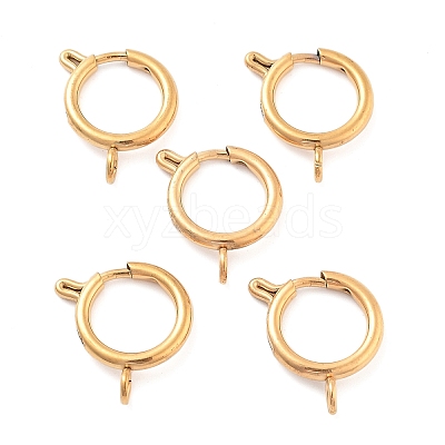 Ion Plating(IP) 304 Stainless Steel Spring Ring Clasps STAS-E104-09D-1