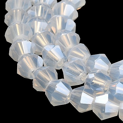 Imitation Jade Electroplate Glass Beads Strands EGLA-A039-J6mm-A05-1