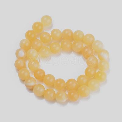 Natural Topaz Jade Beads Strands G-E266-11A-10mm-1