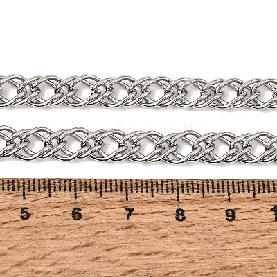 6.5MM 304 Stainless Steel Double Link Chain Necklaces for Women Men SA-CBA37BC-22P-1