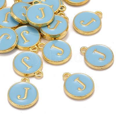 Golden Plated Alloy Enamel Charms X-ENAM-S118-04J-1
