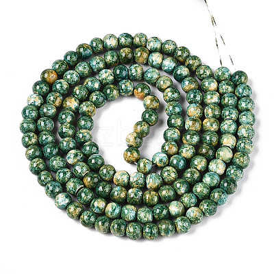 Baking Paint Glass Beads Strands DGLA-N016-6mm-07-1